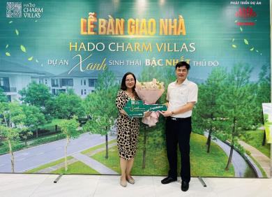 Đẩy nhanh tiến độ thi công, Hado Charm Villas bàn giao nhà cho khách hàng đợt một